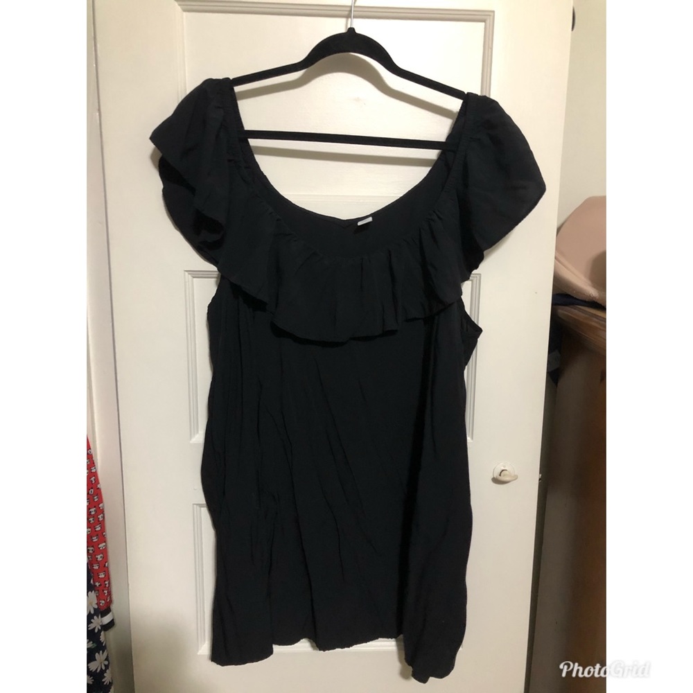 Black off the shoulder top